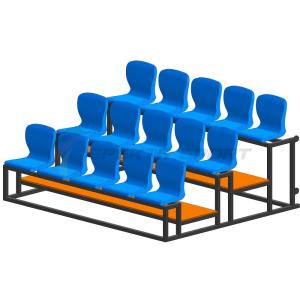 Купить Трибуна мобильная 3 ряда сиденья пластиковые на 15 мест в Бикине 